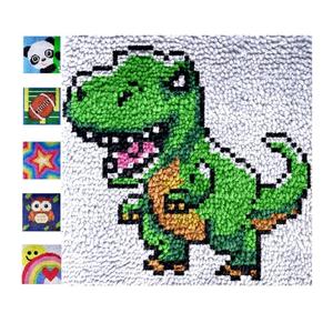 Puzamen Latch Hook Kits for Adults Beginners, 12x12inch Small Latch Hook Rug Kit with Precur Yarns Crochet Tools and Coded Canvas