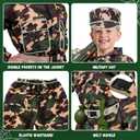 Army Costume for Boys, Halloween Costumes for Kids, Military Costumes with Accessories, Compass, Binocular, Intercom Etc, Army Suit Uniform Gifts Toy for Boys Girls 3-12 (Large)