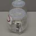 DilaBee 2-Pack Plastic Candy Jar - 96oz Large Candy Jars with Lids for Candy Buffet, Kitchen & Office Desk - Plastic Jars with Lids for Candy, Cookies & Snacks - Clear Jar with Labels BPA-Free