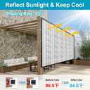 LOVE STORY 85% 10x10FT Aluminum Shade Cloth Reflective Sun Shade Cover Silver Tarp with Grommets for Car Garden Patio Kennel