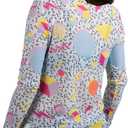 80s 90s Mesh Long Sleeve Shirt Women 90s 80s Themed Party Outfits Retro Sexy Neon Disco See Through Mock Neck Tops (M)