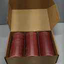 3 Packs 2.8x6 Inch Red Pillar Candles, Unscented Dripless Long Burning Colored Cylinder Candles for Home, Wedding, Party, Dinner Table Emergency Power Outage