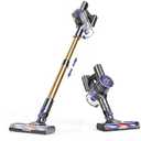 Cordless Vacuum Cleaner, 80000 RPM High-Speed Brushless Motor Powerful Vacuum Cleaners for Home, Up to 40 Mins Runtime, Stick Vacuum with 4* LED & Rechargeable 2600 mAh Battery 