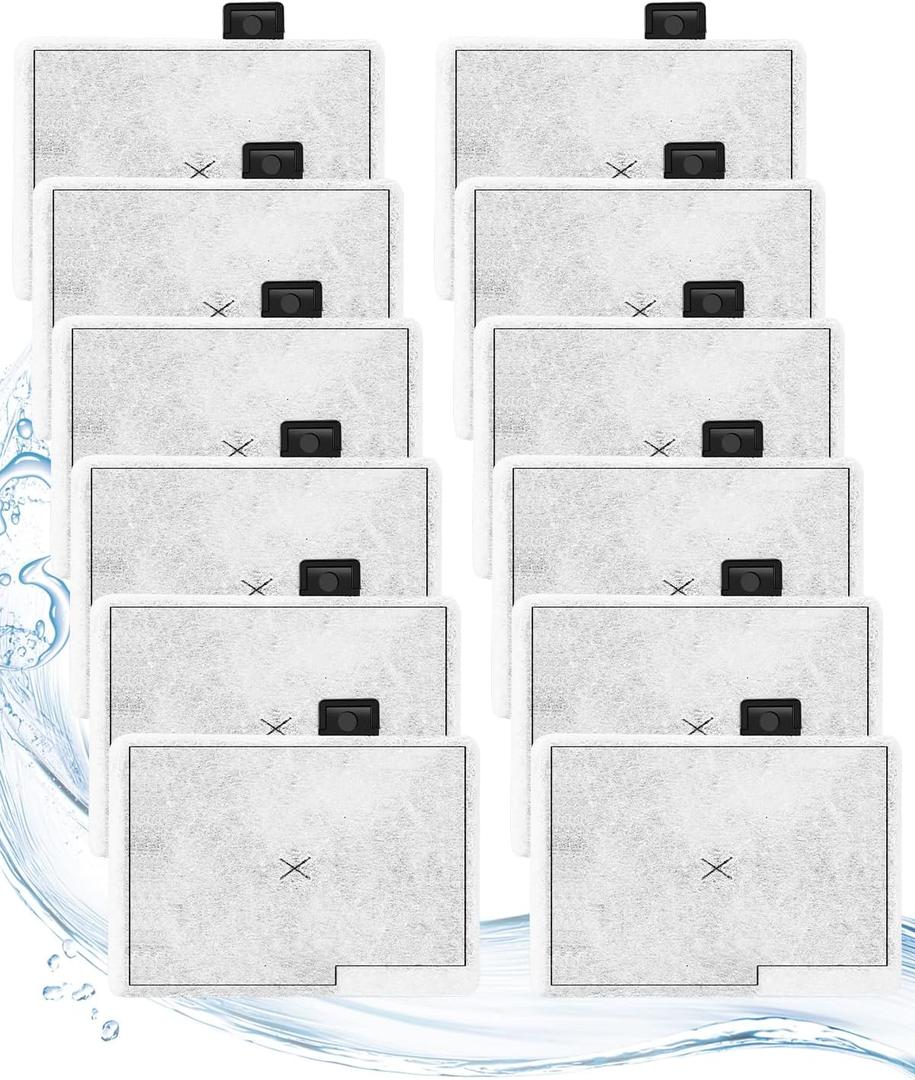 Small Filter Cartridges Compatible with Aqueon QuietFlow Power Filter Size 10 & E Internal Filter - Replacement Filter Cartridges & Small Fish Tank Filter for Small Fish Tanks, 12pcs