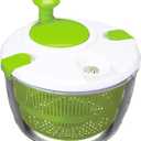 Salad Spinner, 5L Vegetable Washer Dryer Drainer Strainer with Bowl & Colander, Multi-Use Lettuce Spinner, Fruit Washer, Pasta and Fries Spinner