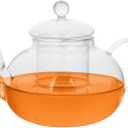 GlassTea Kettle, Glass Tea Pot with Infusers for Loose Tea 1000ml/34oz Microwave Safe Teapot (35oz)
