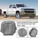 Driver & Passenger Side Bottom & Top Lean Back & Foam Cushion Covers Gray #122 922 Compatible with Chevy Silverado GMC Sierra Chevy Tahoe Suburban 1999 2000 2001 2002