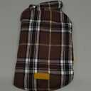 Kuoser Warm Dog Coat, Waterproof Dog Coats for X-Small Dogs, Adjustable Durable Doggie Winter Jacket Reversible Cozy Puppy Cold Weather Apparel from Small to Large Breed, Brown XS