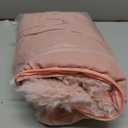 Neelvin Pink Faux Fur Cozy Soft Striped Decorative Throw Pillow Covers 18x18 inch Set of 2,Velvet Pillowcase Cushion Case for Sofa Couch