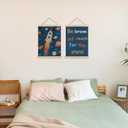 URLLUAE Rocket Space Wall Art Posters for Kids Room, Outer Space Planet Motivational Poster Hanger Frame for Boys Bedroom Classroom Nursery Playroom Wall Decor, 12x16 Inch Set of 2