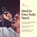 Pyle 3 Piece Professional Dynamic Microphone Kit Cardioid Unidirectional Vocal Handheld MIC with Hard Carry Case & Bag, Holder/Clip & 26ft XLR Audio Cable to 1/4'' Audio Connection (PDMICKT34),Black