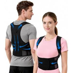 Back Brace Support Posture Corrector for Women & Men – Full Back Support for Upper, Mid & Lower Back Pain Relief, Ergonomic 3-in-1 System Improves Posture & Helps with Slouching, Rounded Shoulders, XL (37–43 in waist)