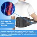 Back Brace for Lower Back Pain Relief, Lumbar Support Belt for Men&Women for Work, Breathable Back Support Belt with 6 Flexible Spring, 2 Elastic Bands For Sciatica, Herniated Disc, Scoliosis(X-Large)