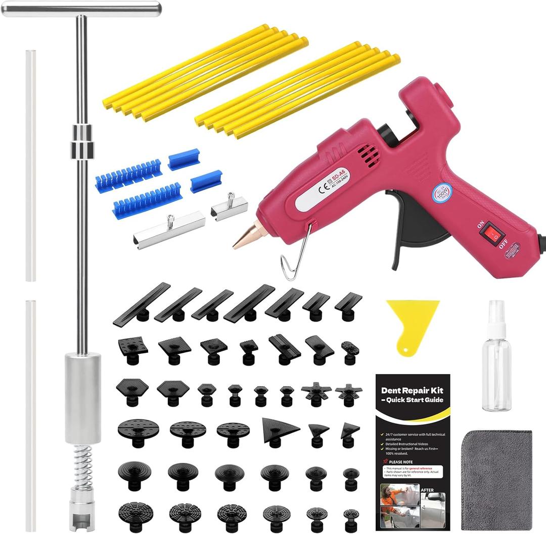 VEXTRO Dent Puller Kit, Dent Removal Kit for Car Auto Body  Paintless Dent Repair with Slide Hammer, Dent Puller Tabs for Hail Damage, Door Dings, Auto Dent Pulling and Car Dent Repair