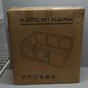 Clear Acrylic Dog Playpen Indoor, Puppy Cat Small Pet Play Pen, Pet Cat Playpen for Rabbits, Dog Fence Crate Kennel Whelping Cage (24", White, 10 Panels)