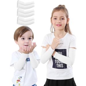 Arm Sleeves for Kids Child Toddlers, Age 1-7, UV Sun Protection | Cooling Sleeves to Cover Arms