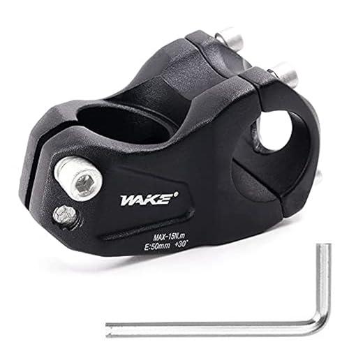 OSAGIE Bike Stem, Aluminum Alloy MTB Stem, Mountain Bike Stem for 28.6mm (1-1/8") Handlebar of Bicycle, Road Bike, MTB, BMX, Cycling (Black, 30° 31.8x28.6x50mm)