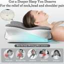 Cervical Pillow for Neck Pain Relief - Ergonomic Memory Foam Pillow with Arm Rest Slot & Cotton Pillowcase, Dual-Height Orthopedic Support Contour Pillow for Side, Back, Stomach Sleepers