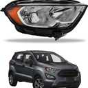 Passenger Side Headlights Assembly Halogen Replacement for EcoSport 2018-2022 Housing Black Lamp RH 1PC FO2503374