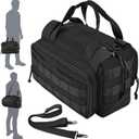 MOZETO 12 inch Tool Bag, Water-Resistant Small Tactical Tool Bag, Durable Handle Tool Bags for Men with Shoulder Strap (Black)