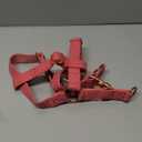 Soft Leather No Pull Dog Harness - Adjustable Step in Dog Harness with Rose Gold Heavy Duty Metal Buckle, Freedom Nylon Dog Halter Vests for Small Medium Large Dogs Easy Walking Training M, Dark Pink (M (Neck&Chest Girth 20"-26"x Width 1"))