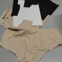 Wealurre Womens Underwear High Waisted Seamless Thongs for Women Breathable No Show Panties for Ladies 6 Pack (Medium, B3/A3)