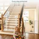 Babelio 26-40" Wide Baby Gate for Stairs & Doorways, 3 Ways Locking System with Auto-Close, Pressure Mounted No Drilling, Easy Install for Stairs, Hallway, Kitchen, Indoor Use, White (2 Pack)