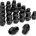 Dynofit 14x1.5 OEM Lug Nuts for F150 2015-2024, 24pcs One-piece Stock Lugnuts Compatible with Ford Expedition F-150 Lincoln Navigator 2016-2018/2019-2024, 14mmx1.5 Factory Tuner Nuts Replace OE#611008 (Black)