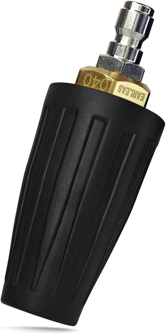 Turbo Pressure Washer Nozzle, 1/4 Inch Quick Connect, 4500 PSI Universal, 4.0 GPM, Orifice Size 4.0