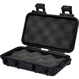 Shockproof Box, Plastic Protective Hard Case, Outdoor Survival Box Hard Drive Case, Protective Grip Carry Phone Case Airtight Outdoor Survival Storage Container (L, Black)