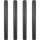 GeilSpace 6 Pack 1/2"  8" Pre-Cut Black Metal Pipe, Industrial Steel Fits Standard Half Inch Black Threaded Pipes and Fittings - Vintage DIY Industrial Shelving (1/2"  8")