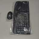Wireless Keyboard and Mouse Combo, EDJO 2.4G Full-Sized Ergonomic Computer Keyboard with Wrist Rest and 3 Level DPI Adjustable Wireless Mouse for Windows, Mac OS Desktop/Laptop/PC (Black)