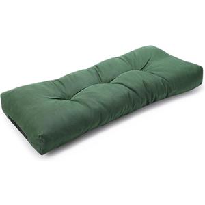 SUNROX LokGrip Non Slip Tufted Memory Foam Bench Cushion, FadeShield Water Resistant Durable Thicken Outdoor/Indoor Bench Seat Pads 42x16x4 inch, Heather Fern