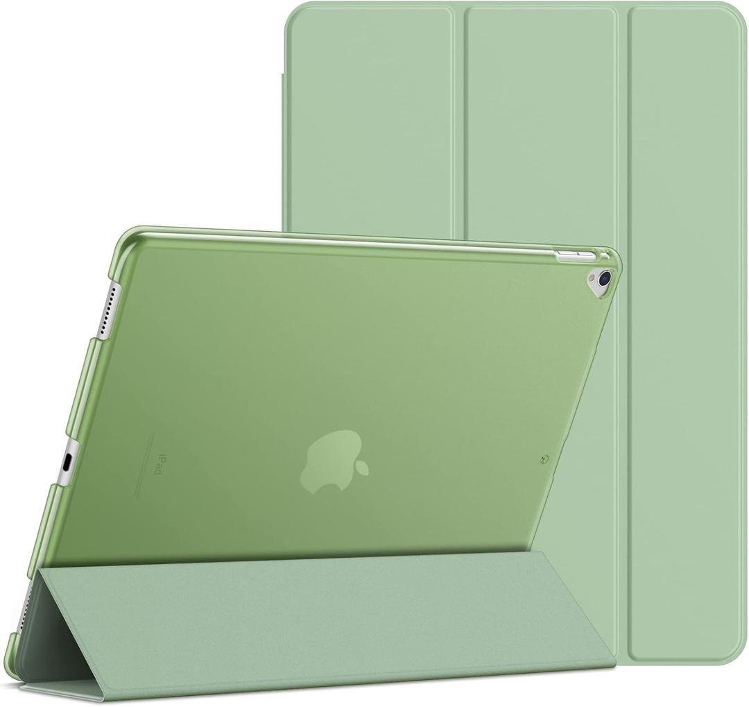 JETech Case for iPad Pro 12.9 Inch (1st and 2nd Generation, 2015 and 2017 Model), Auto Wake/Sleep (Matcha Green)