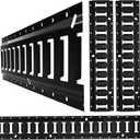 E Track Tie Down Rail Kit 2'(4 Pack) - Trailer E Tracks with 6,000lbs Break Strength - Power Coated Etrack - Heavy Duty E Track Rail for Securing Cargos, Motorcycles, Bikes, Trailers, 2Ft - 4pcs