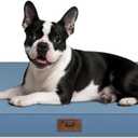 Outdoor Orthopedic Dog Bed for Medium Dogs & Cats, Waterproof Flat Pet Mat with Egg Crate Foam & Washable Removable Oxford Cover, 30x20 Inch, Blue