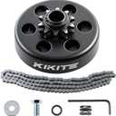 KIKITE Go Kart Clutch 3/4" Bore 10 Tooth For 40/41/420 Chain, Mini Bike Chain Centrifugal Clutch 10T Fit Predator 212 6.5HP