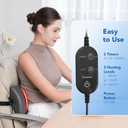 KNQZE Heated Lumbar Support Pillow for Office Chair, Car, Bed, and Recliner-Customizable Height for Personalized Comfort - Relieves Lower Back Pain and Enhances Posture