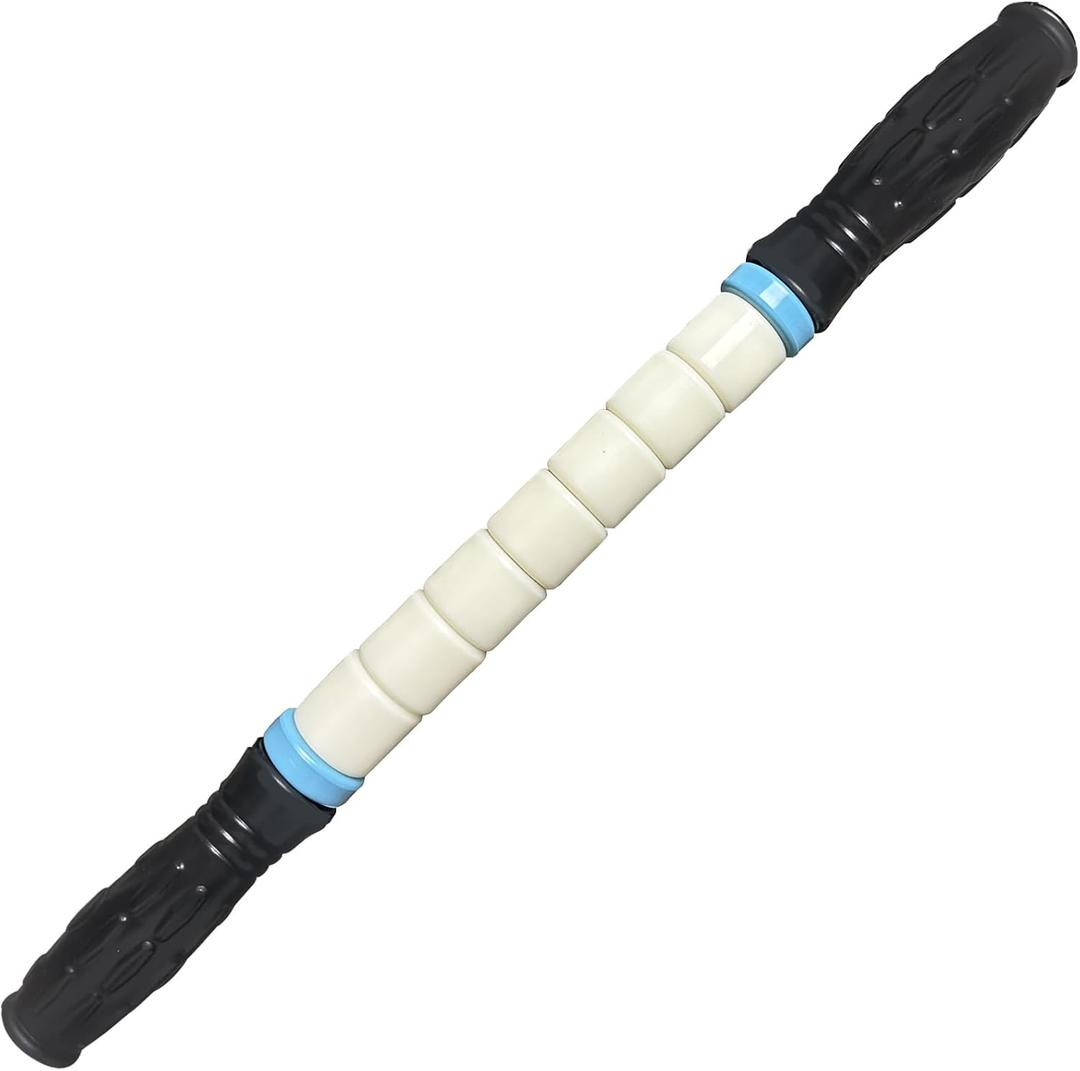 Muscle Roller Stick Ctwctr Massage Roller for Lymphatic Drainage, Cellulite Massager, Leg Massager for Circulation and Pain Relief, Deep Tissue & Trigger Point Massage (White)