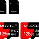 2 Pack 128GB Micro SD Card with SD Adapter High Speed Memory Card,C10 A1 Memory TF Card for Camera/Dash Cam/Smartphone/Tablet/Drone