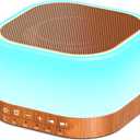 SleeZOO Sound Machine White Noise Machine with 25 Soothing Sounds 12 Colors Light with 10 Adjustable Levels 32 Adjustable Volumes 5 Timers Portable Sleep Machine for Adults Kids Baby (Wood)