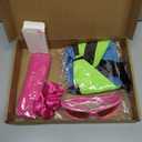 Ramede 80s Outfits for Women 90s Workout Halloween Costume Neon Wear Tracksuit Windbreaker Disco Party Accessories (Pink) Medium
