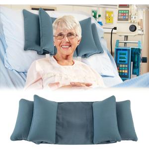 Neck Wedge Stabilizer Pillow for Sleeping to Keep Head Straight, Wedge Head Positioning Pillows for Elderly, Bedridden and Disabled, Face up Posture Sleep Upright Pillow (Blue)