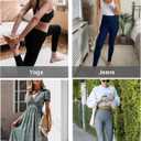 Women's Seamless Camel Toe Proof Thongs - Anti Camel Toe Concealer Underwear (Black, M)