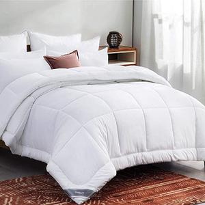 Bedsure White Comforter Queen Duvet Insert 116x98 - Down Alternative Bed Comforter for Queen Size Bed with Corner Tabs