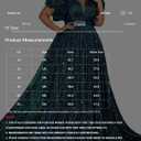 Women Plus Size Wedding Guest Summer Long Prom Dress A Line Elegant Formal Evening Party Cocktail Bridesmaid Gown, Green, 4XL