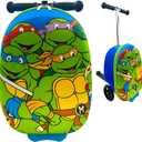 Fast Forward Kids Licensed 18" Ride-On Suitcase Scooter - Lightweight Carry-On Foldable Scooter Luggage