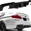 Rear Bumper Lip Diffuser W/Light for BMW M5 F10 M Sport 5 Series 2010-2016