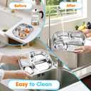 Oval Stainless Steel Snack Containers 3 PCS, Stainless Steel Bento Boxes Adult 4 Compartments,Metal Lunch Boxes with Lid, Divided Food Storage Containers for School Home Travel