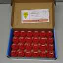 LANKER 24 Pack Flameless Led Tea Lights Candles, Flickering Red Battery Operated Electronic Fake Candles, Decorations for Wedding, Party, Christmas, Halloween (Red)